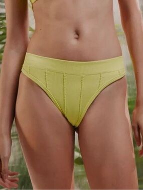 UO Out From Under Neon Lime Casanova Seamless Low-Rise Bikini
